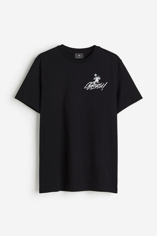 Regular Fit Printed T-shirt -Black/Shush! -0684021211