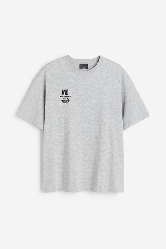 Loose Fit T-shirt -Grey marl/Numero Uno -1195571011