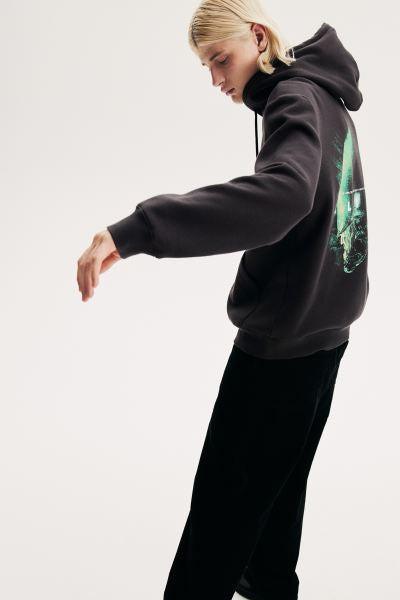 Regular Fit Hoodie -Black/Alien -0846933147