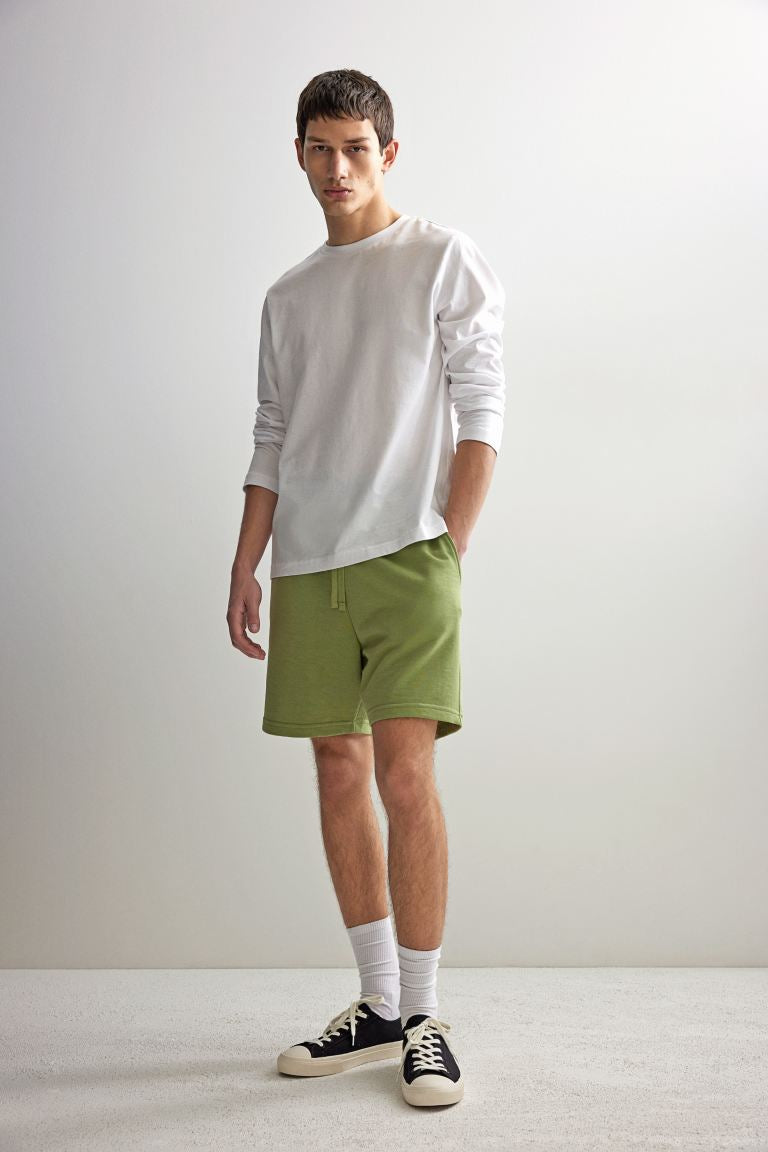 Regular Fit Sweatshorts -Green -1224295014