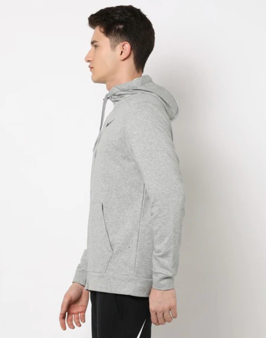 Logo Print Zip-Front Hoodie -cz6377-063