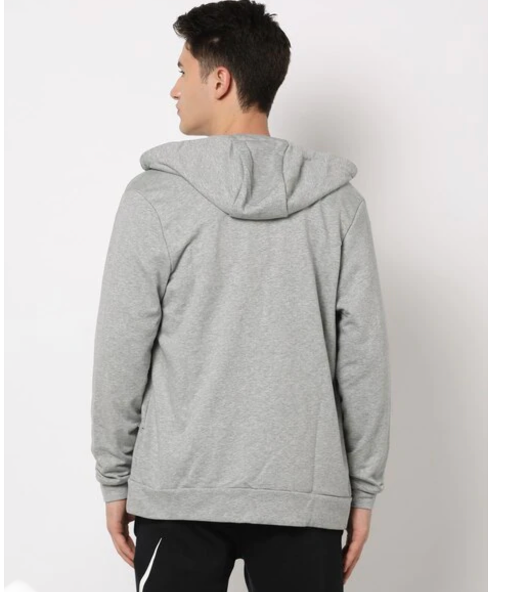 Logo Print Zip-Front Hoodie -cz6377-063