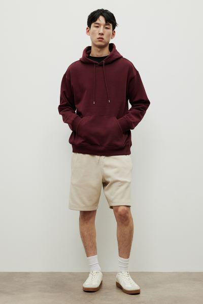 Loose Fit Hoodie -Burgundy -0970819093