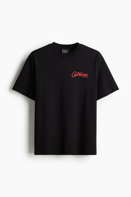 Loose Fit Printed T-shirt -Black/Espresso-0967955078