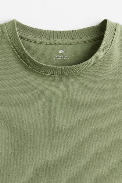 Loose Fit T-shirt -Green -0608945120