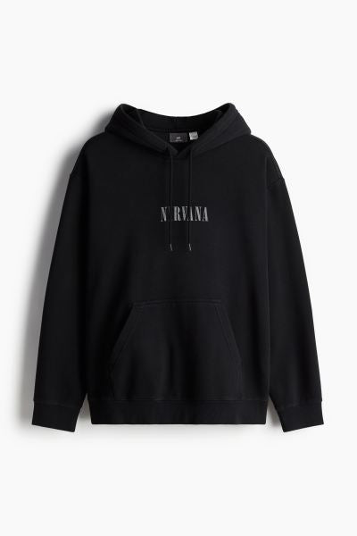 Loose Fit Hoodie -Black/Nirvana -1065654040