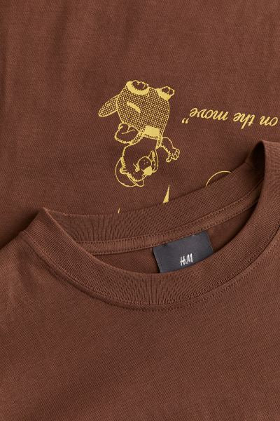 Loose Fit Printed T-shirt -Brown/Tectonics -1032522102