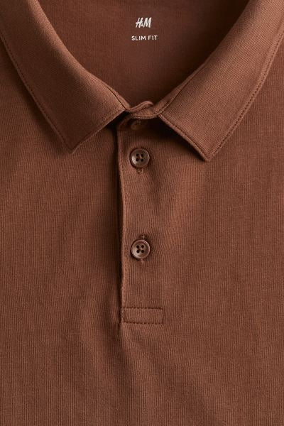 Slim Fit Polo shirt -Brown -0956343071