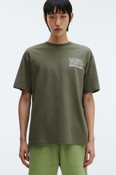 Loose Fit T-shirt -Khaki green/NSD -1195571007