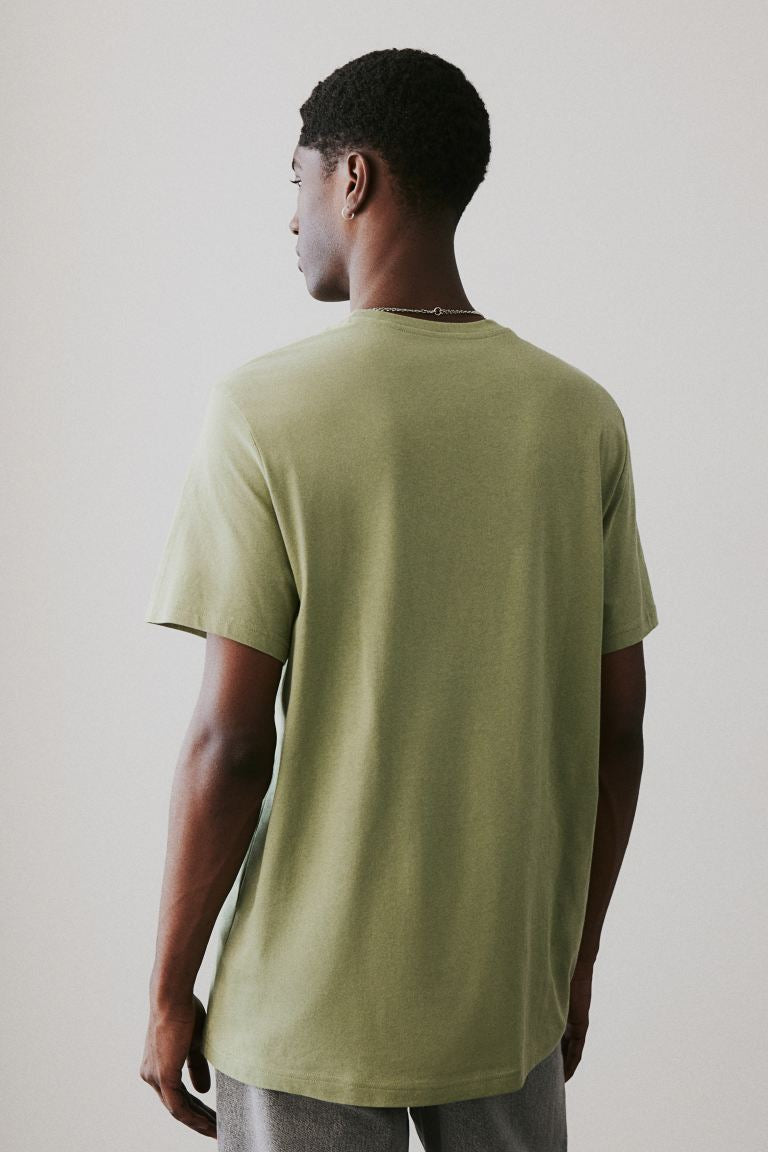 Regular Fit T-shirt -Khaki Green-0685816222