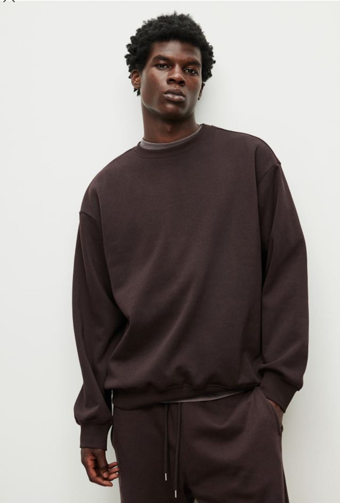 Loose Fit Sweatshirt -Dark brown -0970818049