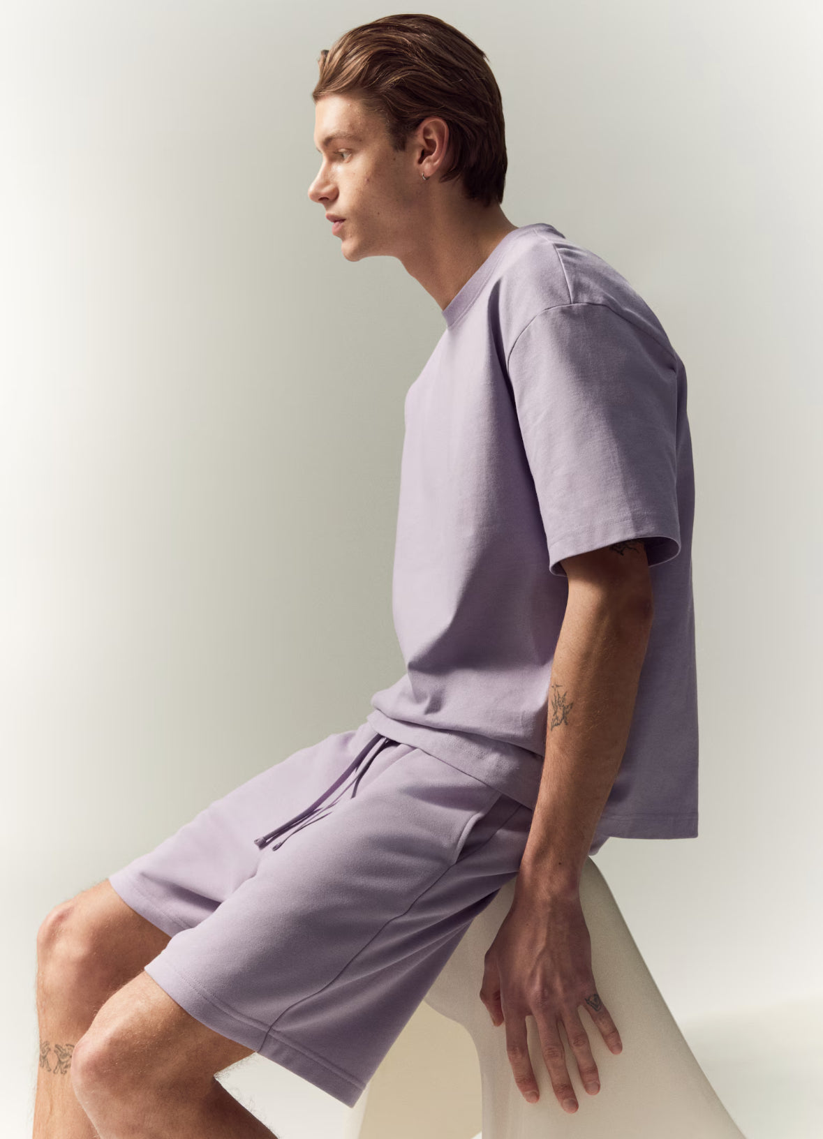 Regular Fit Sweatshorts -Purple-1224295025