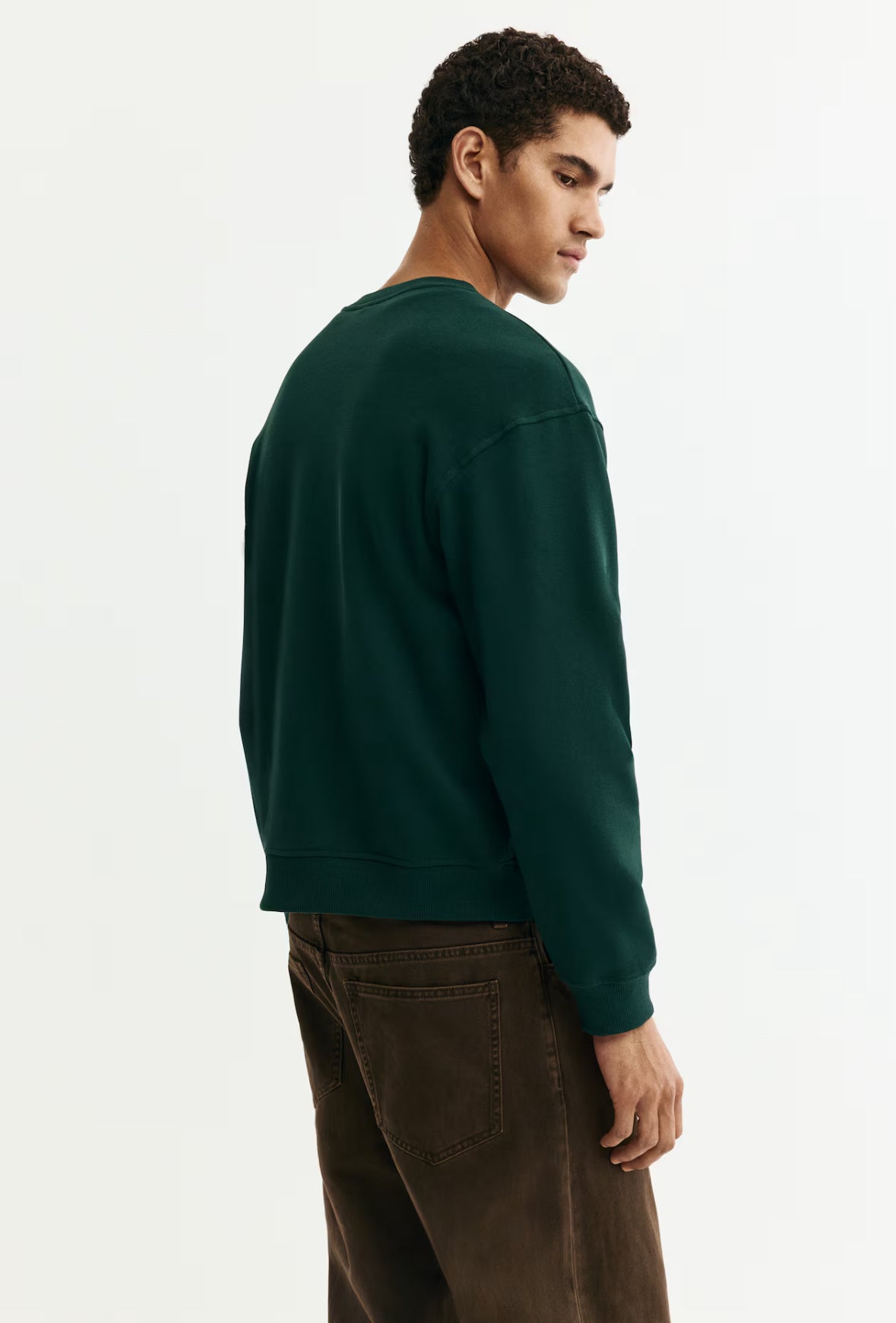 Loose fit sweatshirt - green-1308076008