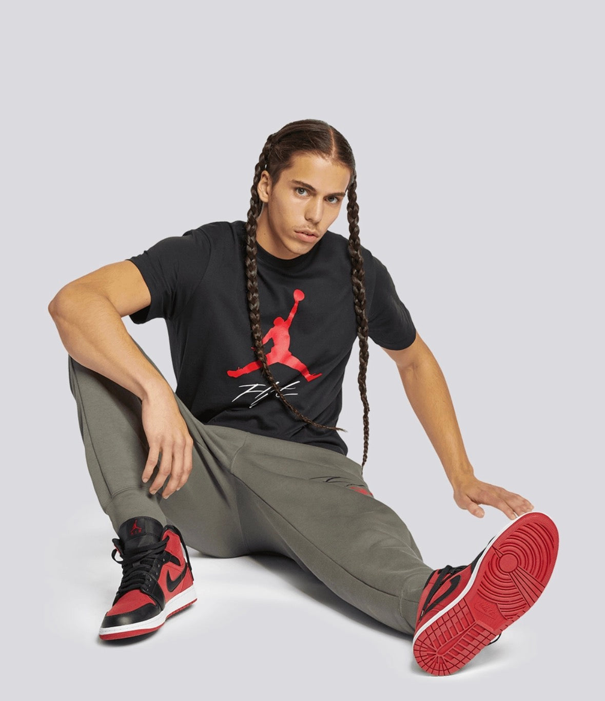 JORDAN JUMPMAN FLIGHT TEE
BLACK/GYM RED -AO0664-010