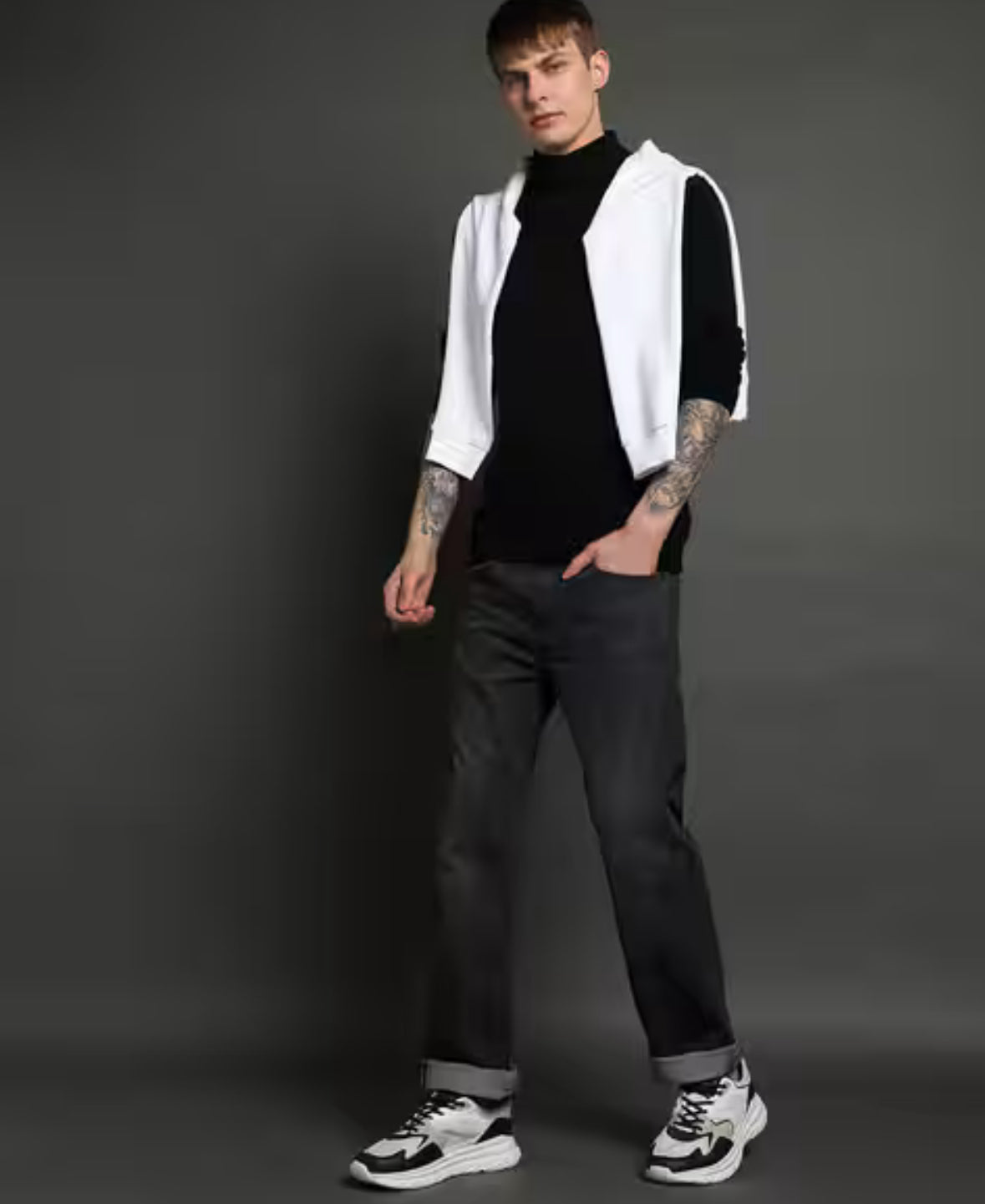 Men Mid-Wash 513 Straight Jeans -00381-0017