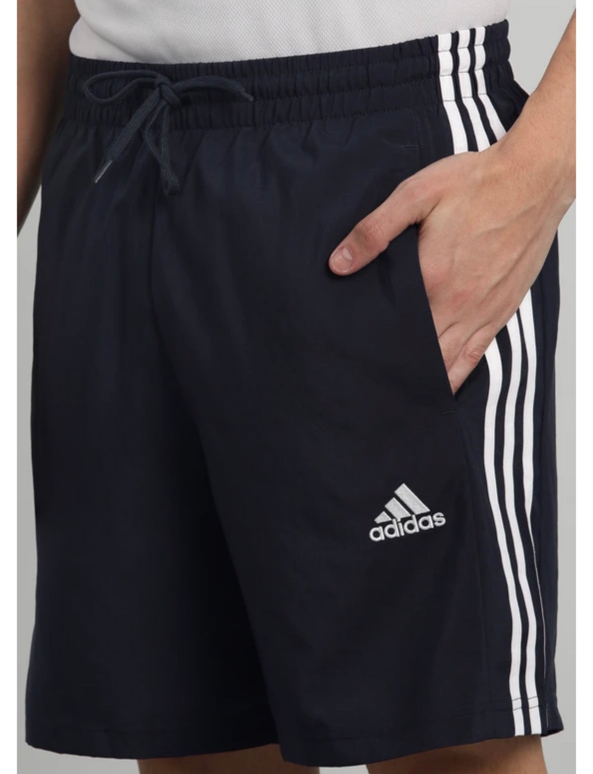 Adidas Solid Blue Shorts-Ic1485