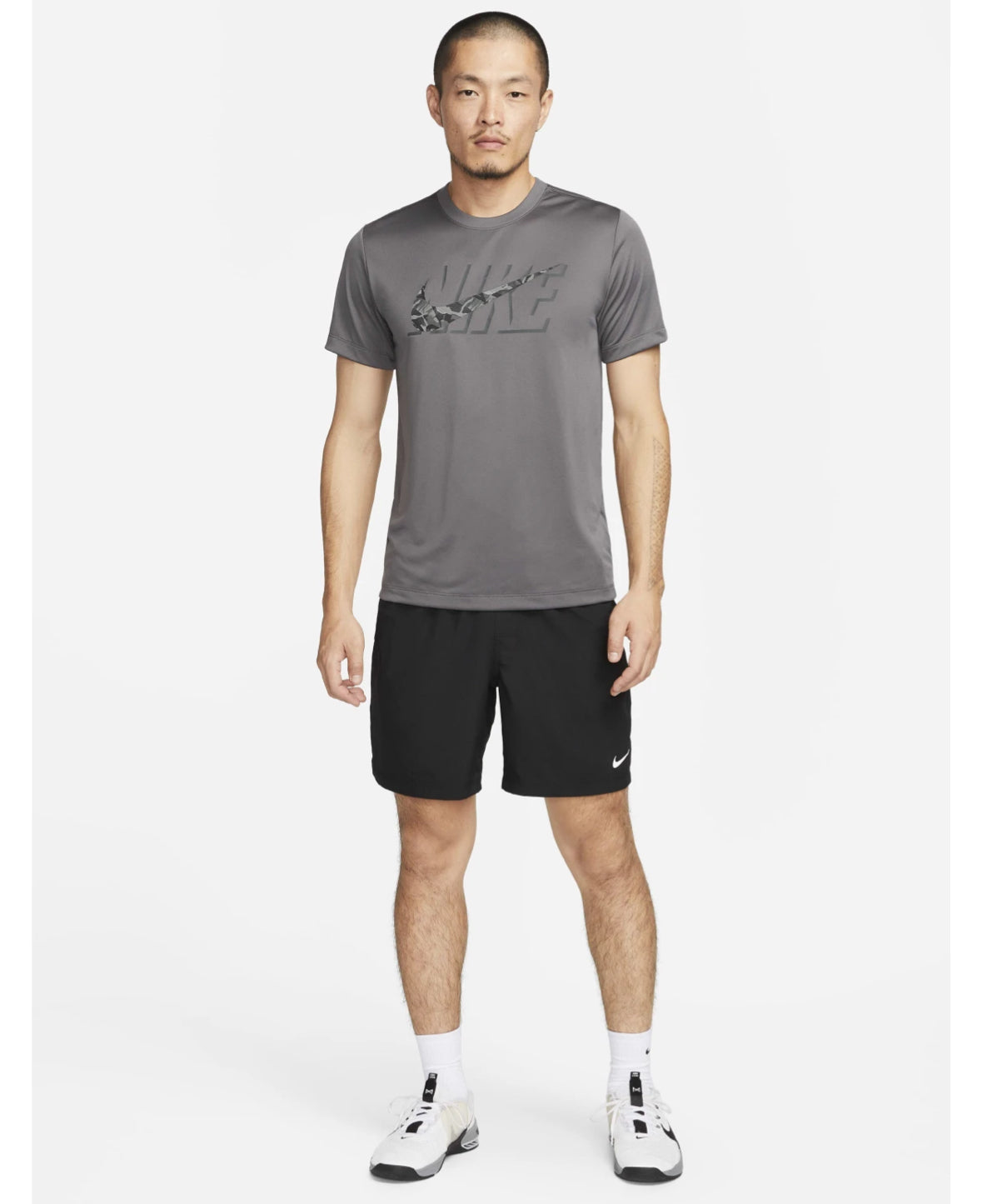 Men Printed Round Neck Polyester Grey T-Shirts-dz2742-068