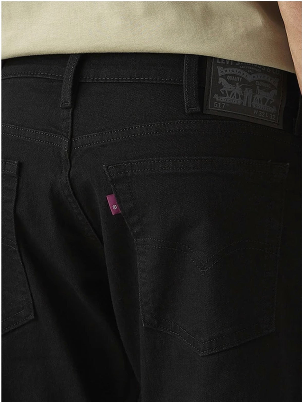 MEN'S 517 BLACK BOOTCUT MID RISE JEANS -0064x-0030