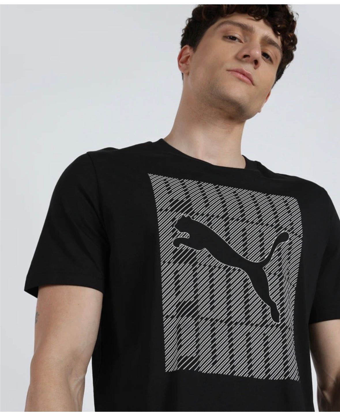 Puma Animal Print Crew Neck  Pure cotton Black -68482501