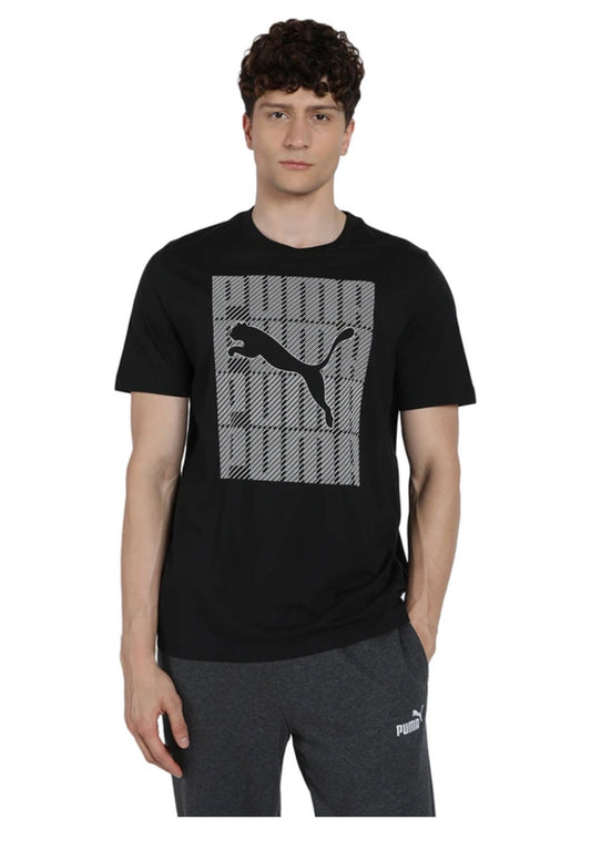 Puma Animal Print Crew Neck  Pure cotton Black -68482501