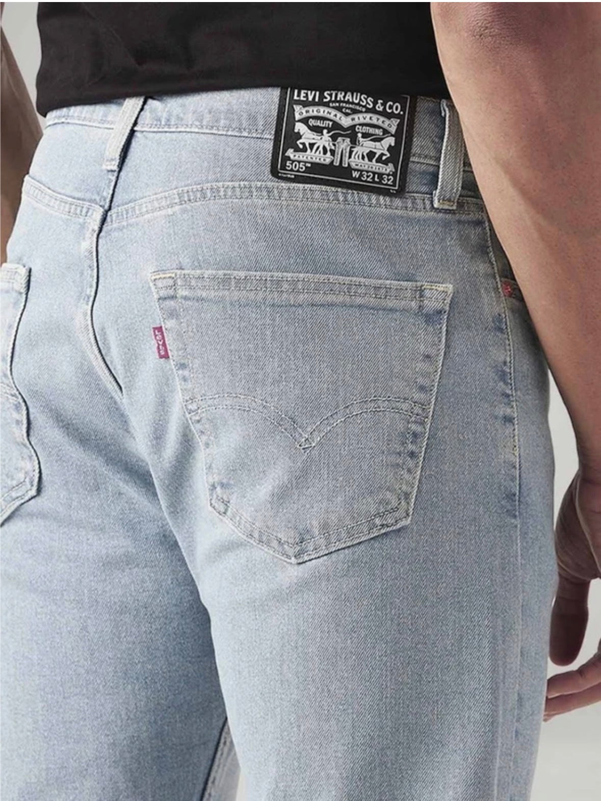 Men straight Fit Mid Light Blue Jeans-005RC-0062