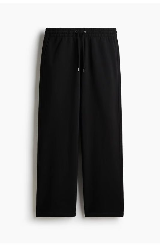 Loose Fit Sweatpants-Black-1302372001