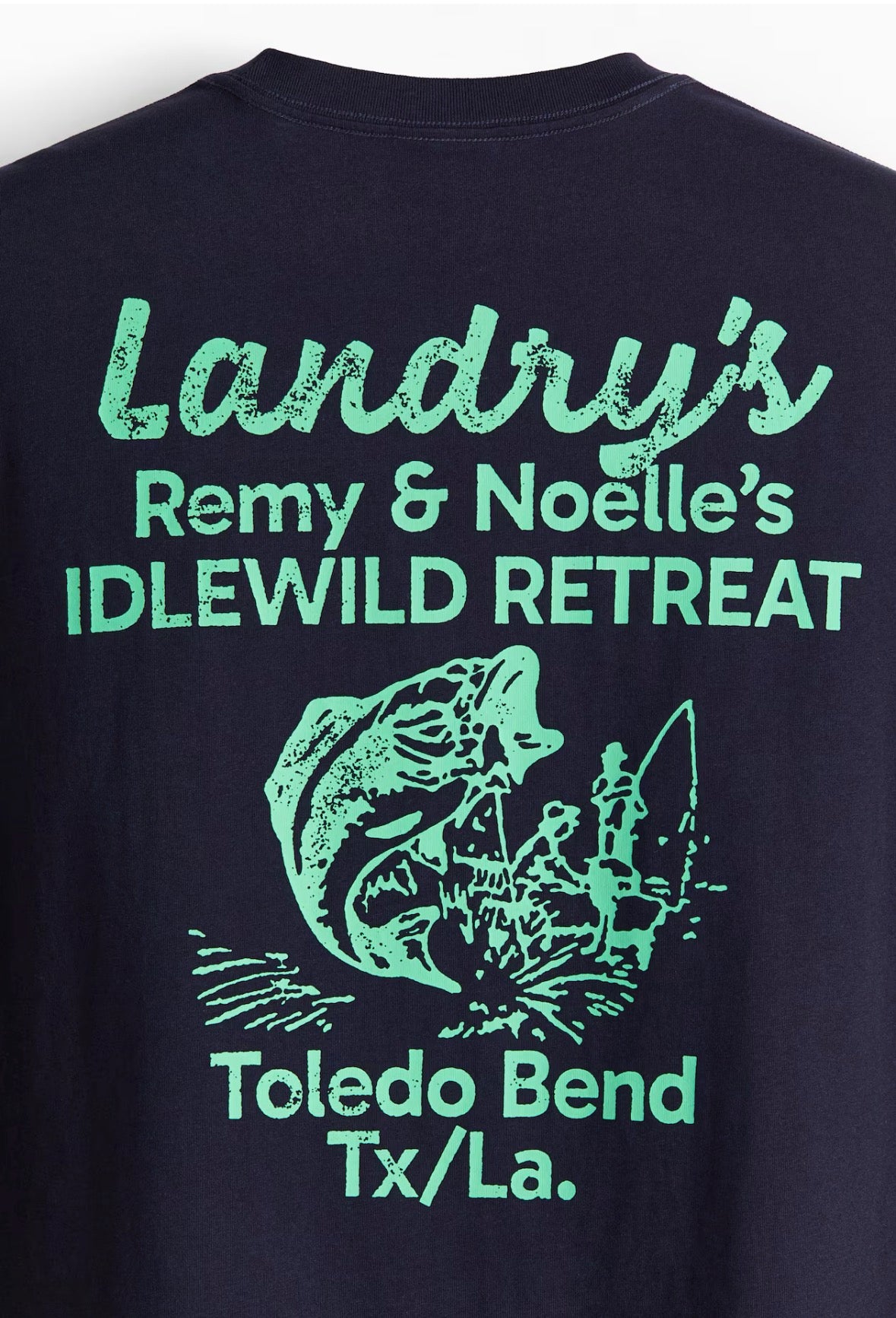 Loose Fit Printed T-Shirt-Navy Blue/Landry’s-0967955200