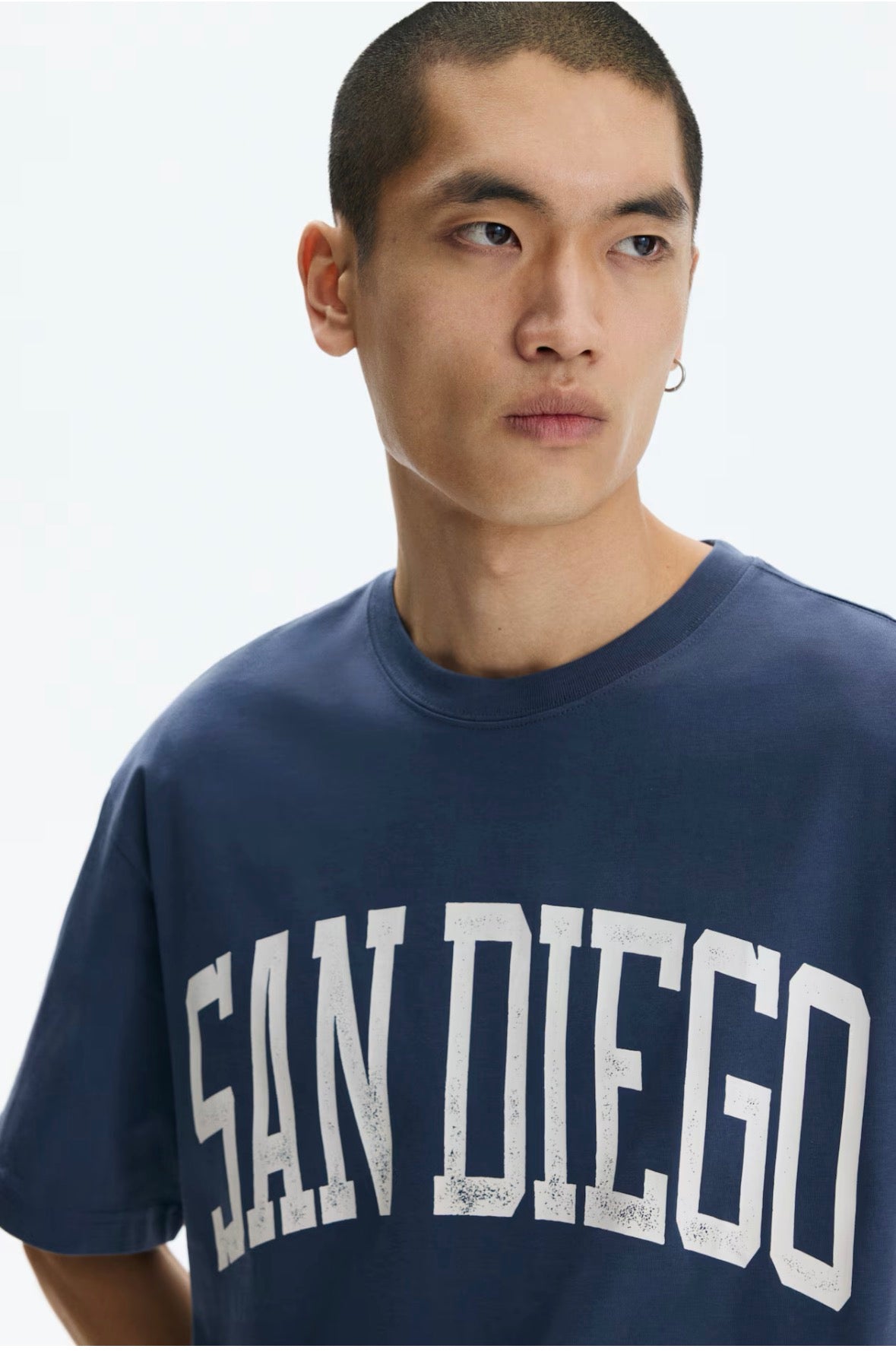 Loose Fit  Printed T-shirts-blue-san/Diego-0967955190