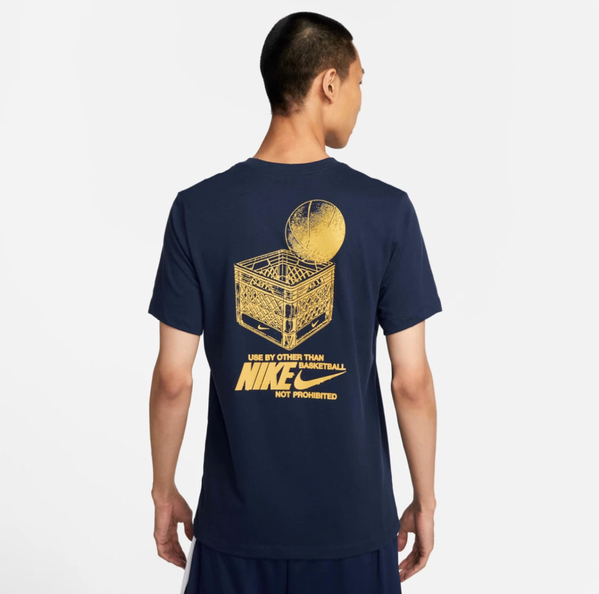 Men Basketball Men Printed Round Neck Polyster Blue T-shirts -dr7638-410
