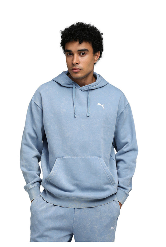 Puma ESS Elevated Wash Hoodie -Blue-68804934
