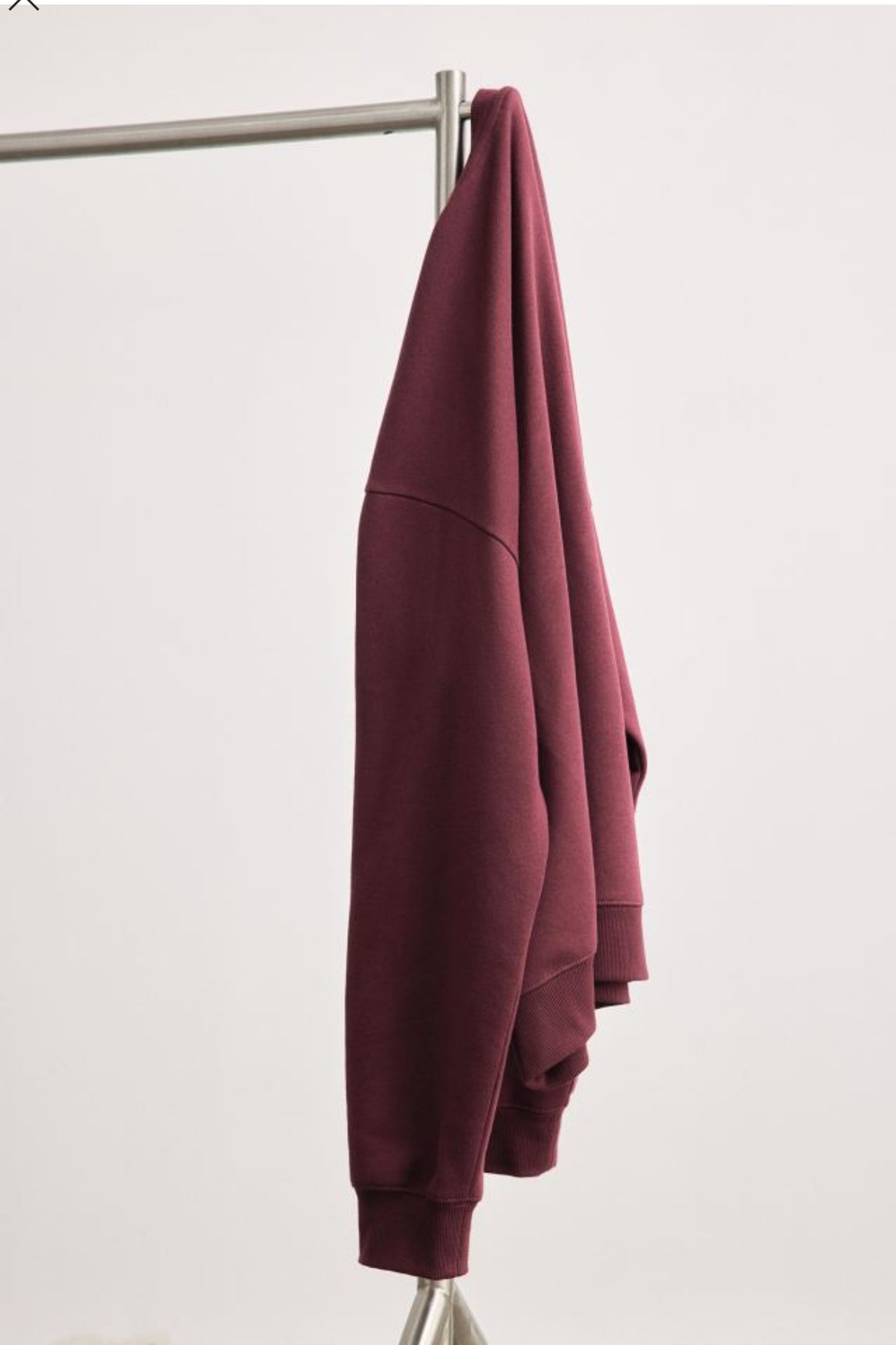 Loose Fit Sweatshirt-Burgundy-0970818098