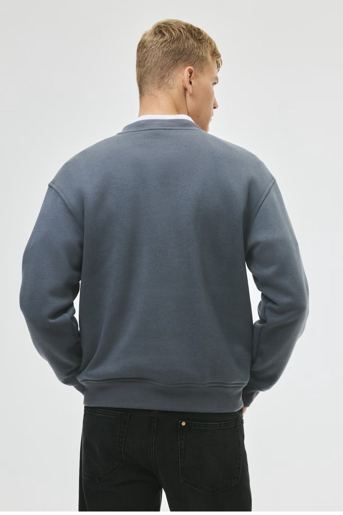 Loose Fit Sweatshirt Dark Grey-1308076007