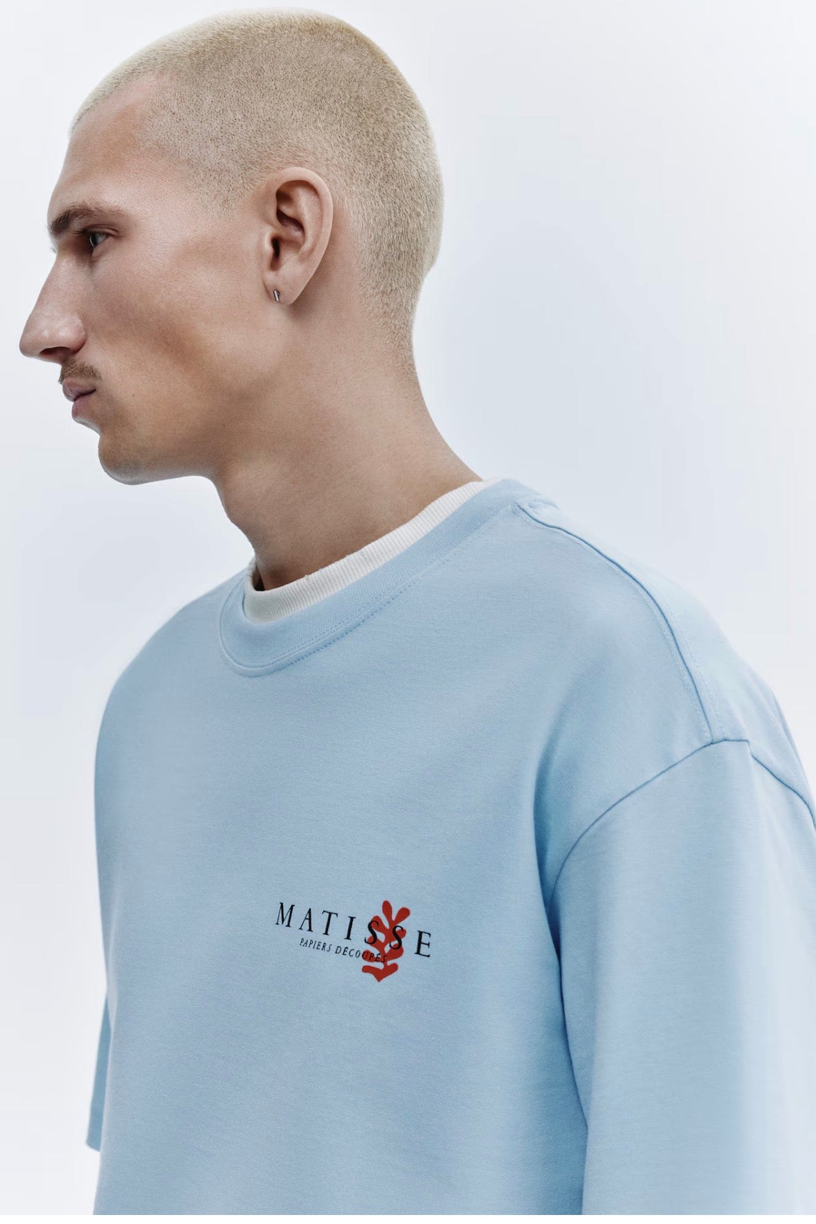 Loose Fit Printed T-Shirts-Light Blue/apoh-1323395004