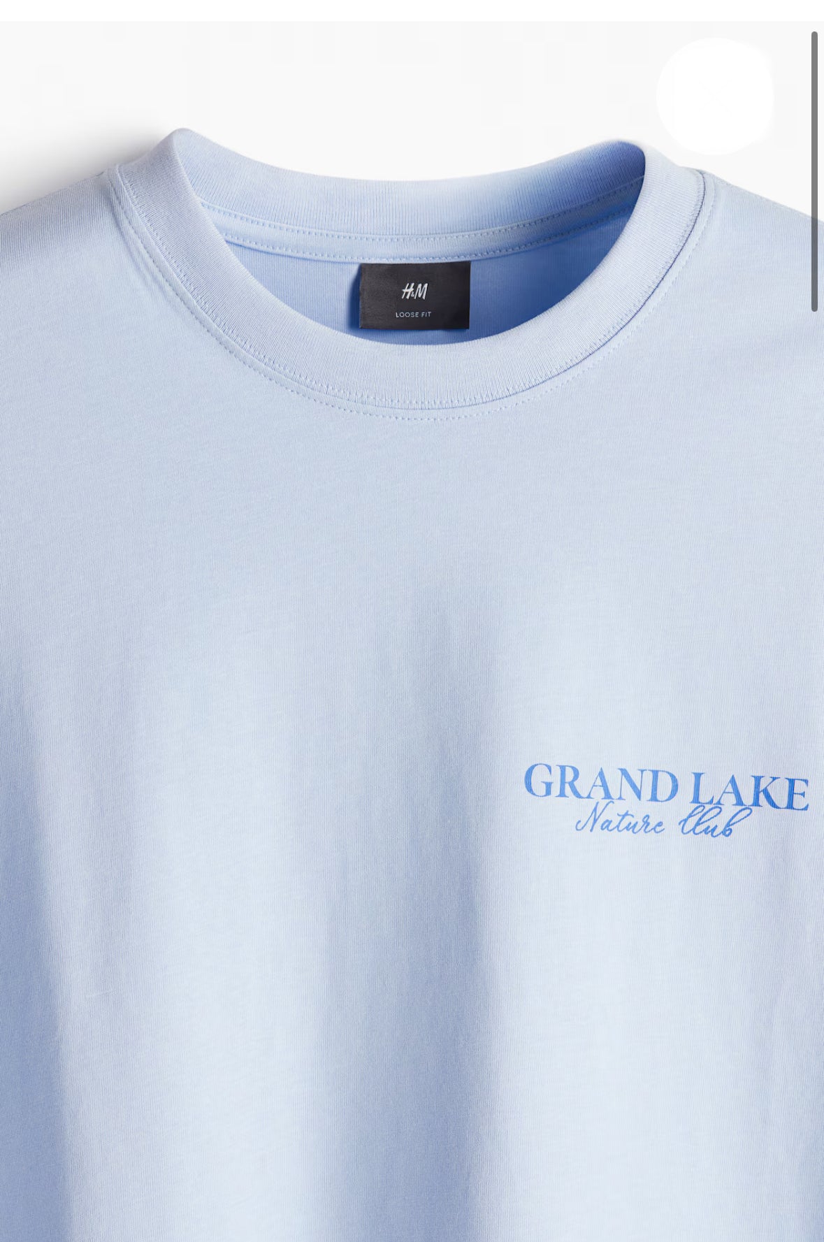 LOOSE FIT PRINTED T-SHIRT -Light blue/Grand Lake -0967955124
