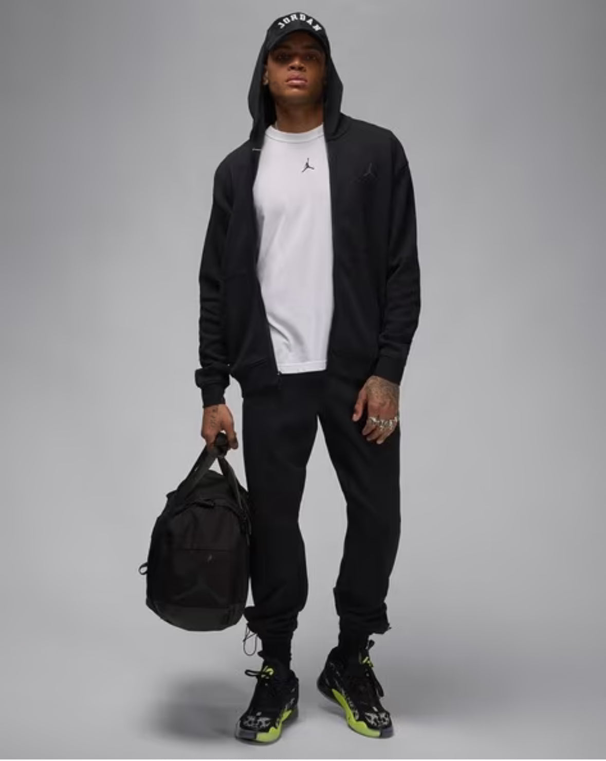 Men Jordan Sport Hoop Dri-Fit Zip-Front Hoodie -Fv8602-010