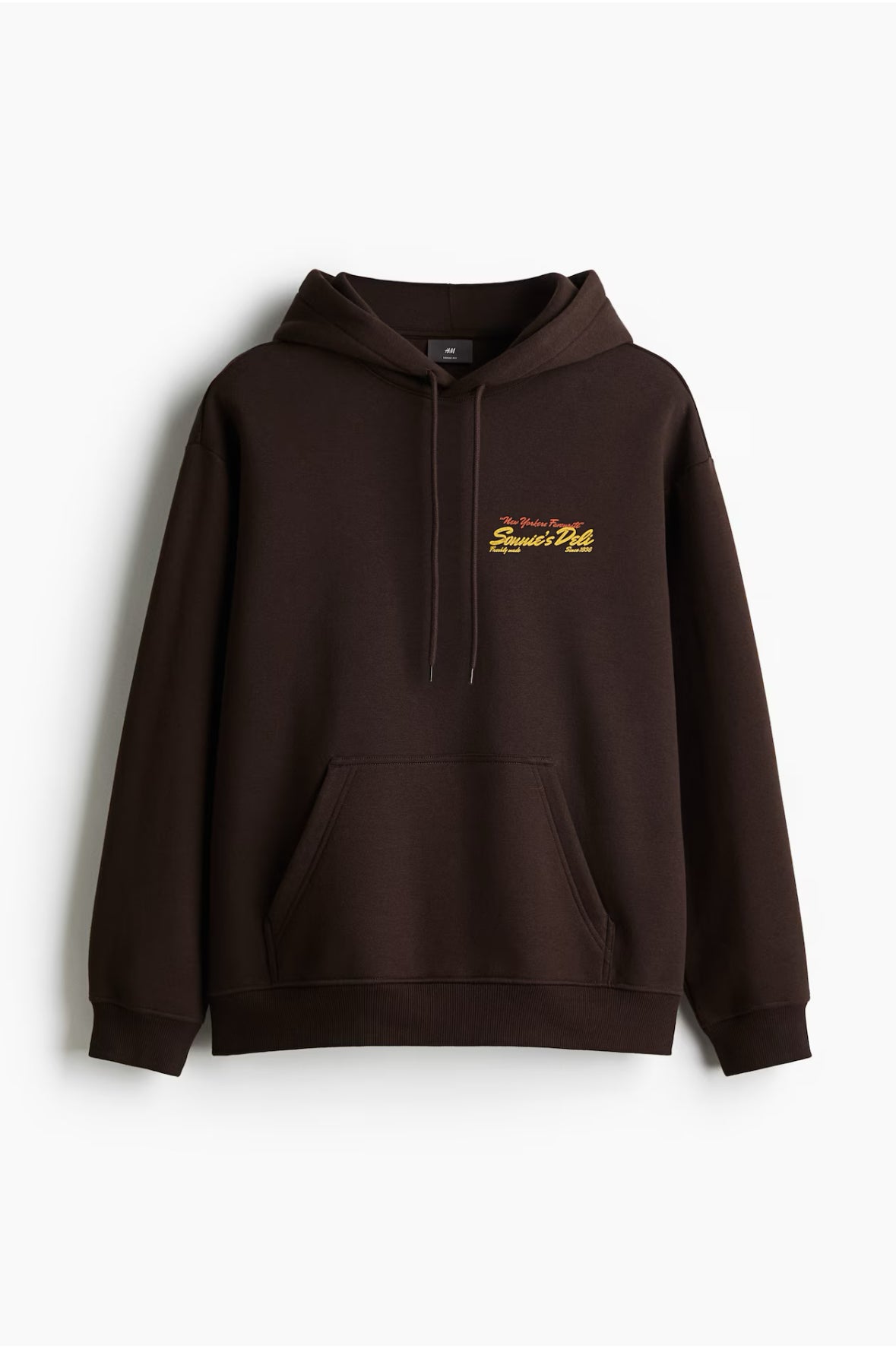 Loose Fit Printed Hoodies- Brown/Sonnie’s Deli-1122659035