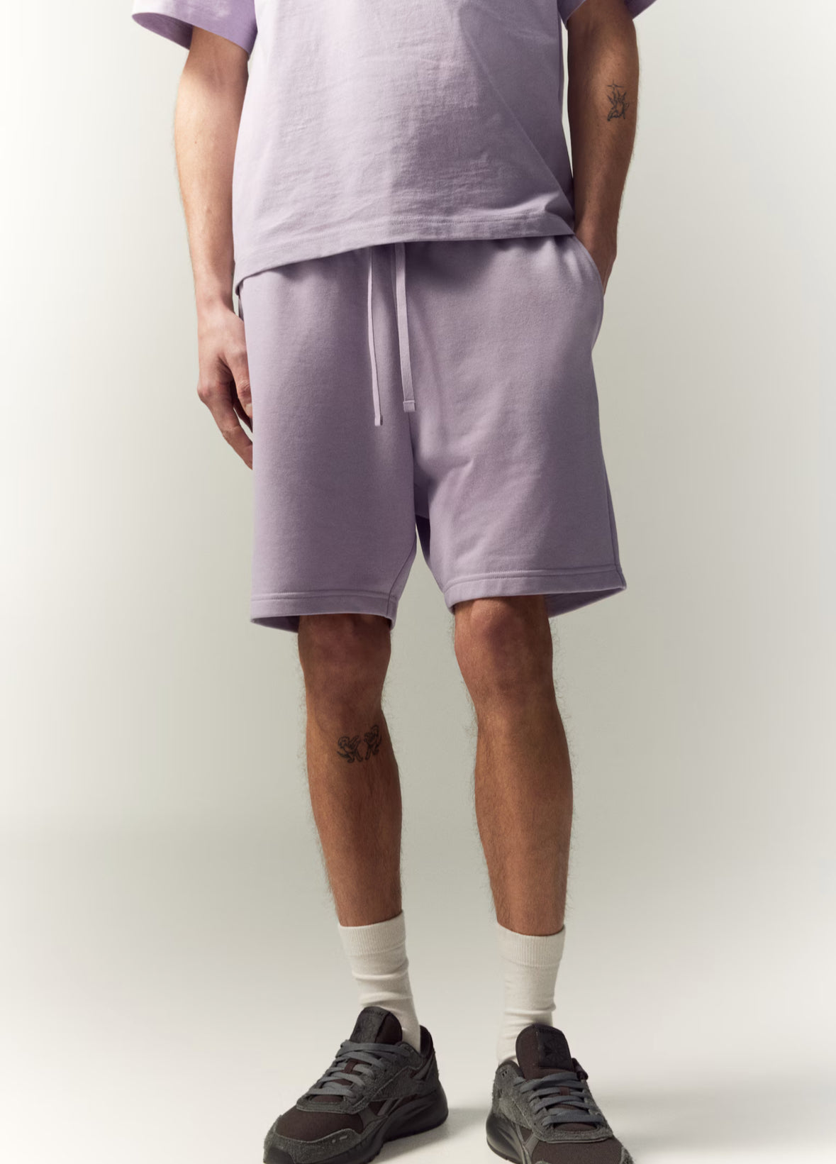Regular Fit Sweatshorts -Purple-1224295025
