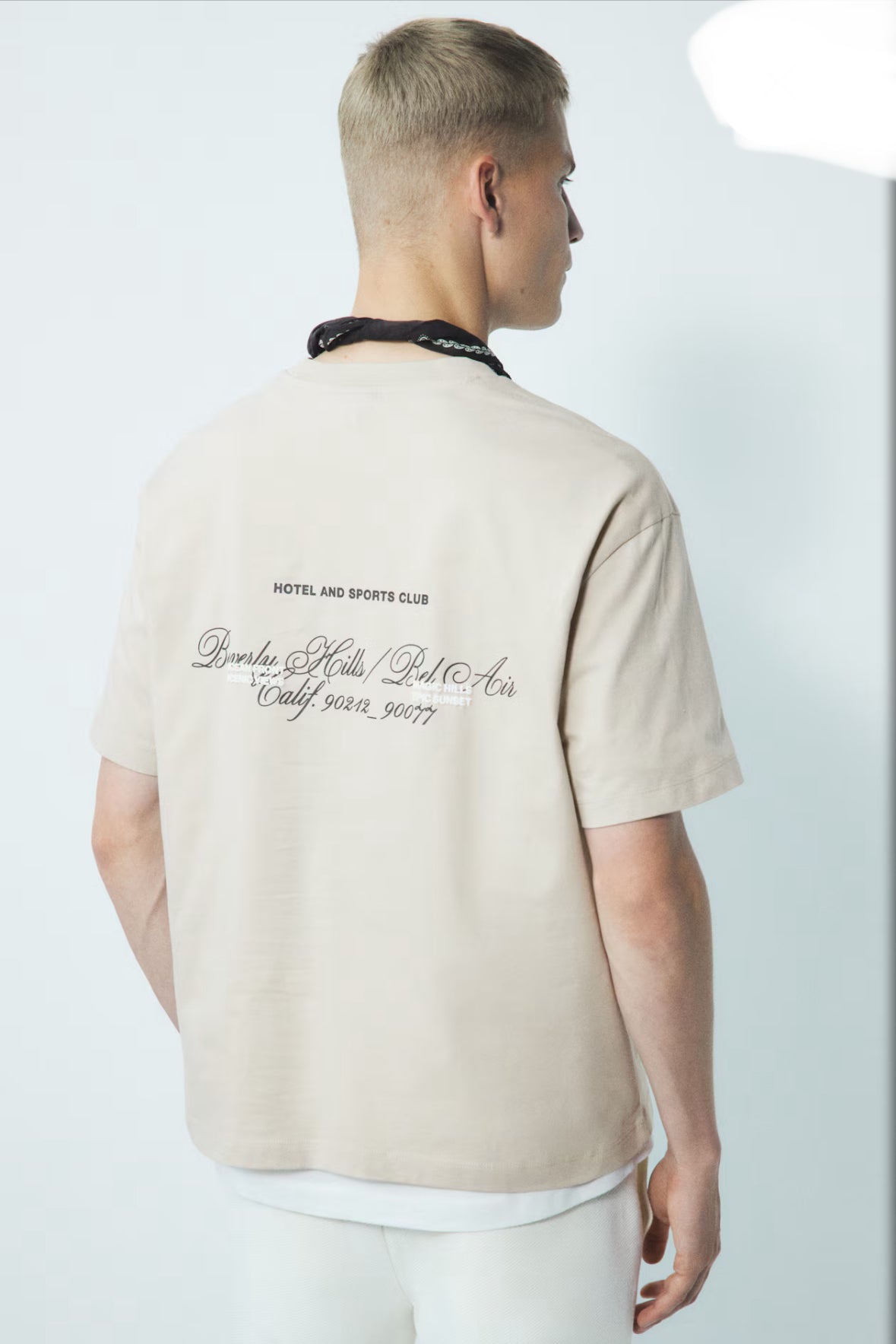 LOOSE FIT PRINTED T-SHIRT -Beige/Beverly Hills -1227157033
