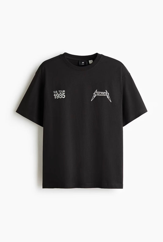 Loose Fit T-Shirt - Black/Metallica-0972640182