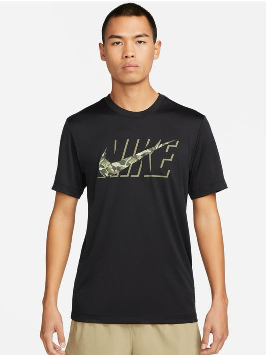 Men printed Typography Round Neck Pure Cotton Black-dz2742-010