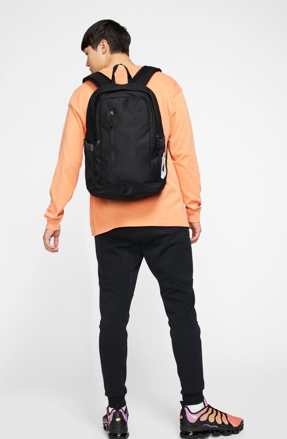 Unisex Black Solid Backpack -ba6103-013