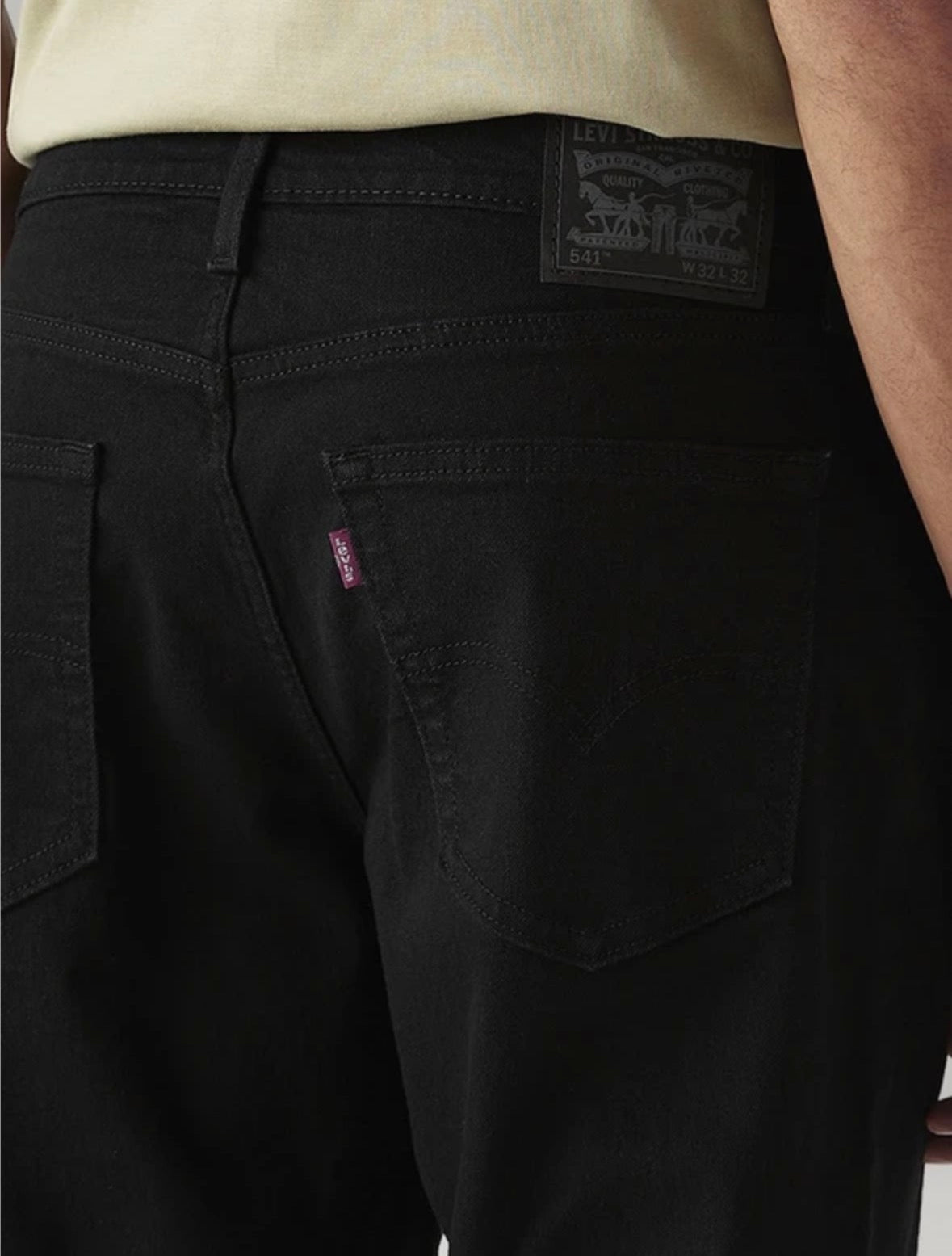 MEN'S 541 BLACK ATHLETIC TAPERED FIT MID RISE JEANS -0064y-0038