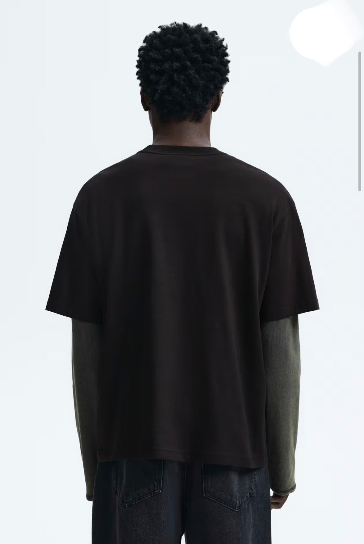 LOOSE FIT PRINTED T-SHIRT -Brown/Street hoops -0967955169