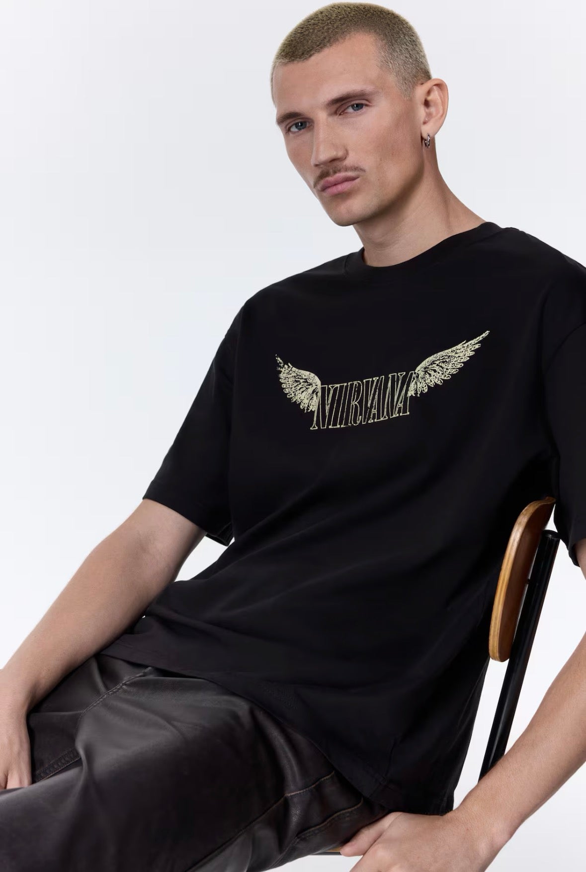 Loose fit Printed T-Shirts-black/nirvana-1323395003