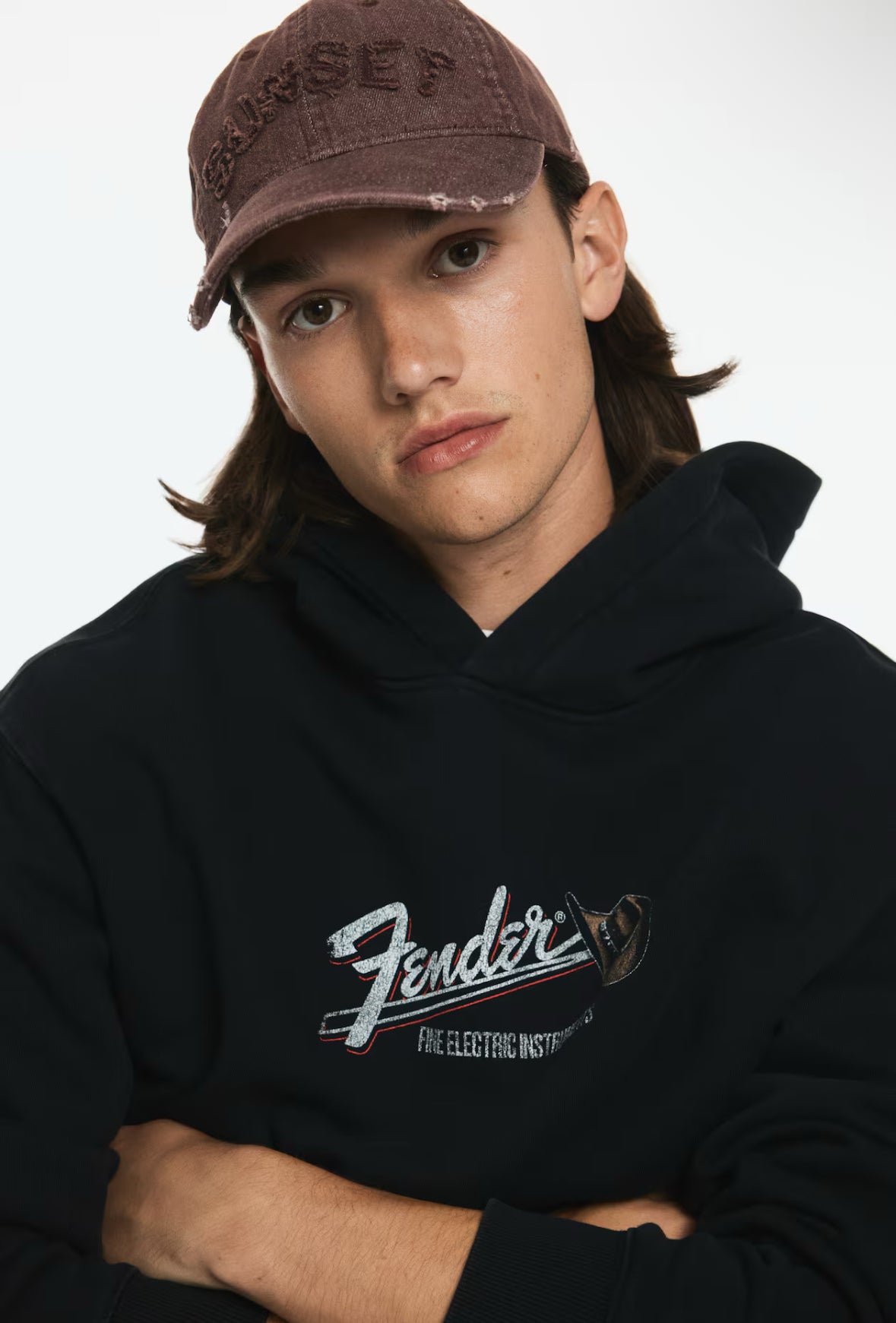 Loose fit Hoodies-Black Fender-1065654068