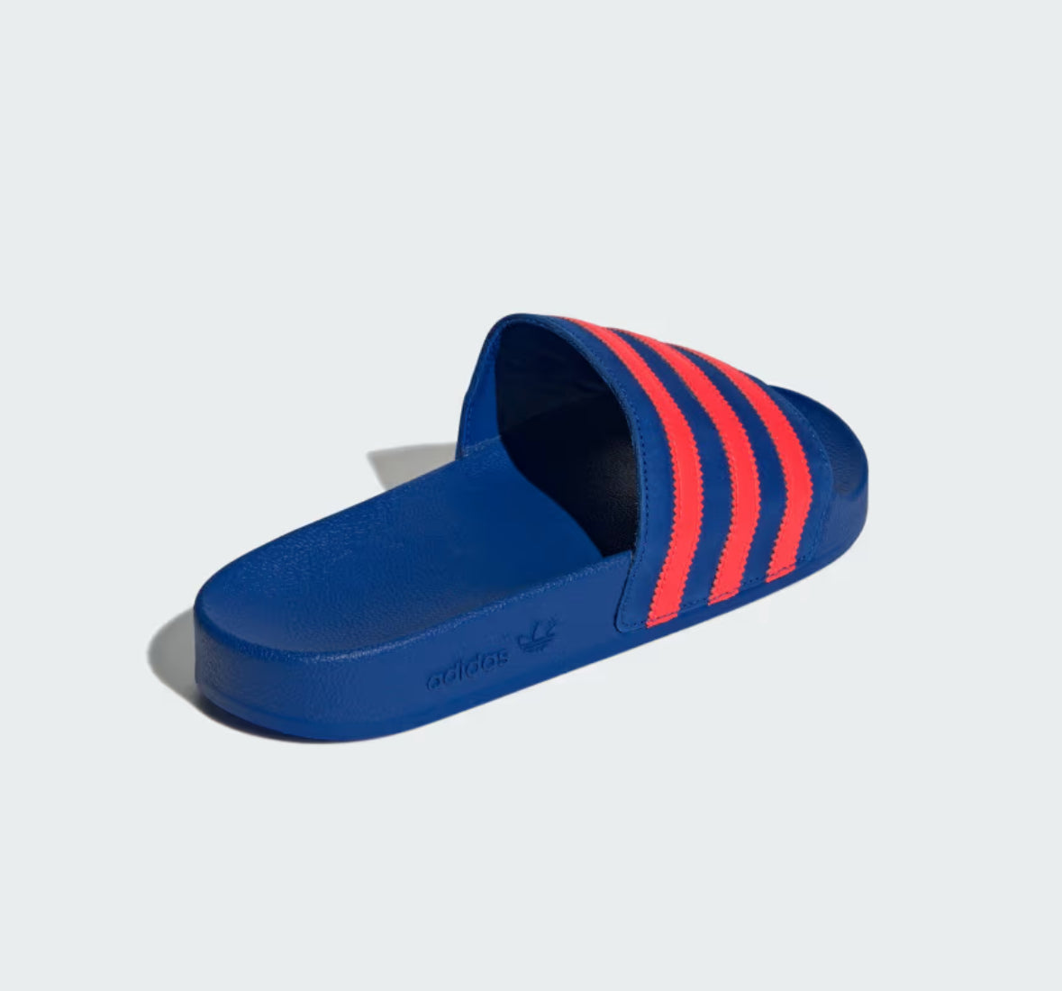 ADILETTE SLIDES-Power Blue / Solar Red / Power Blue-JH9002