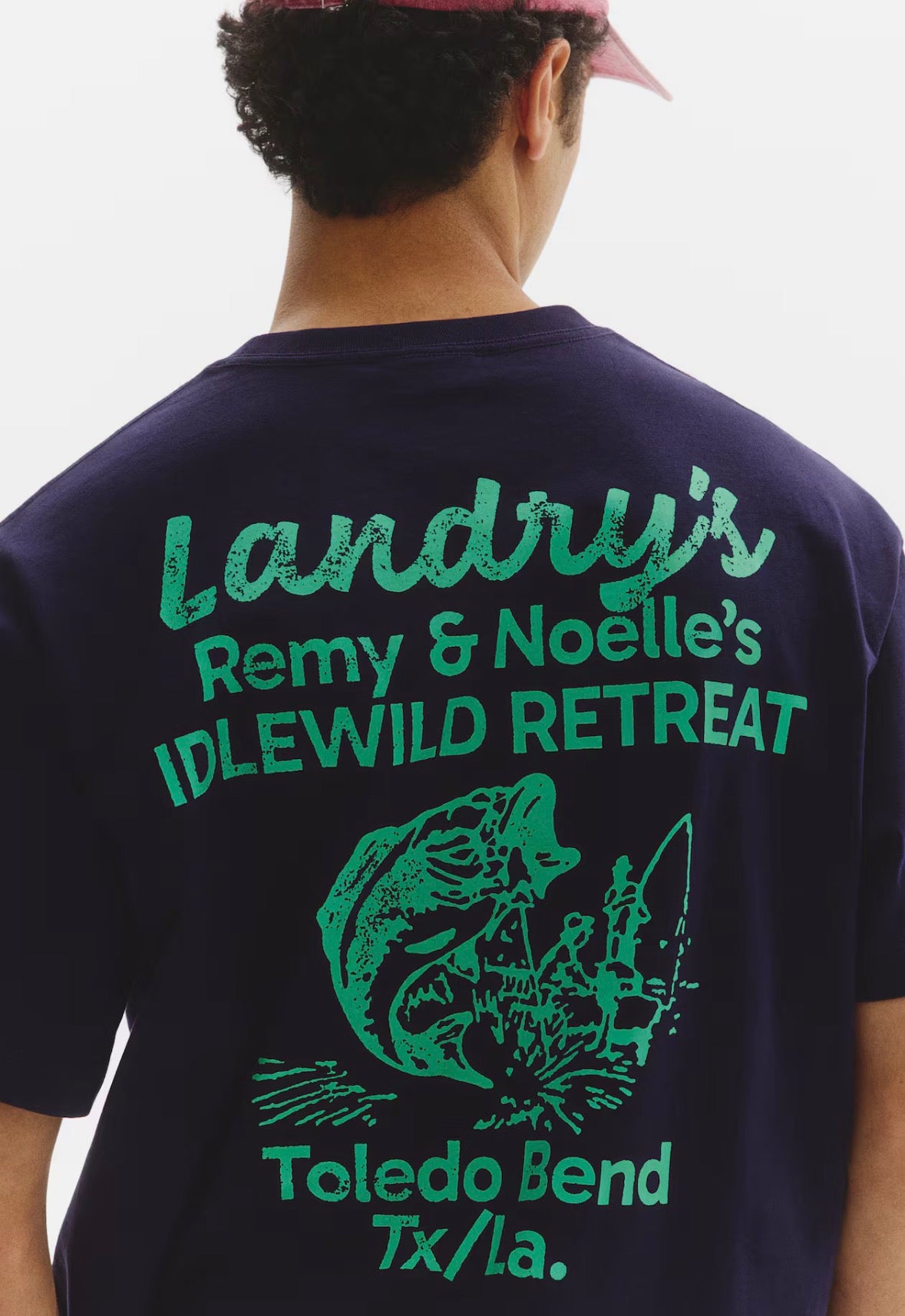 Loose Fit Printed T-Shirt-Navy Blue/Landry’s-0967955200