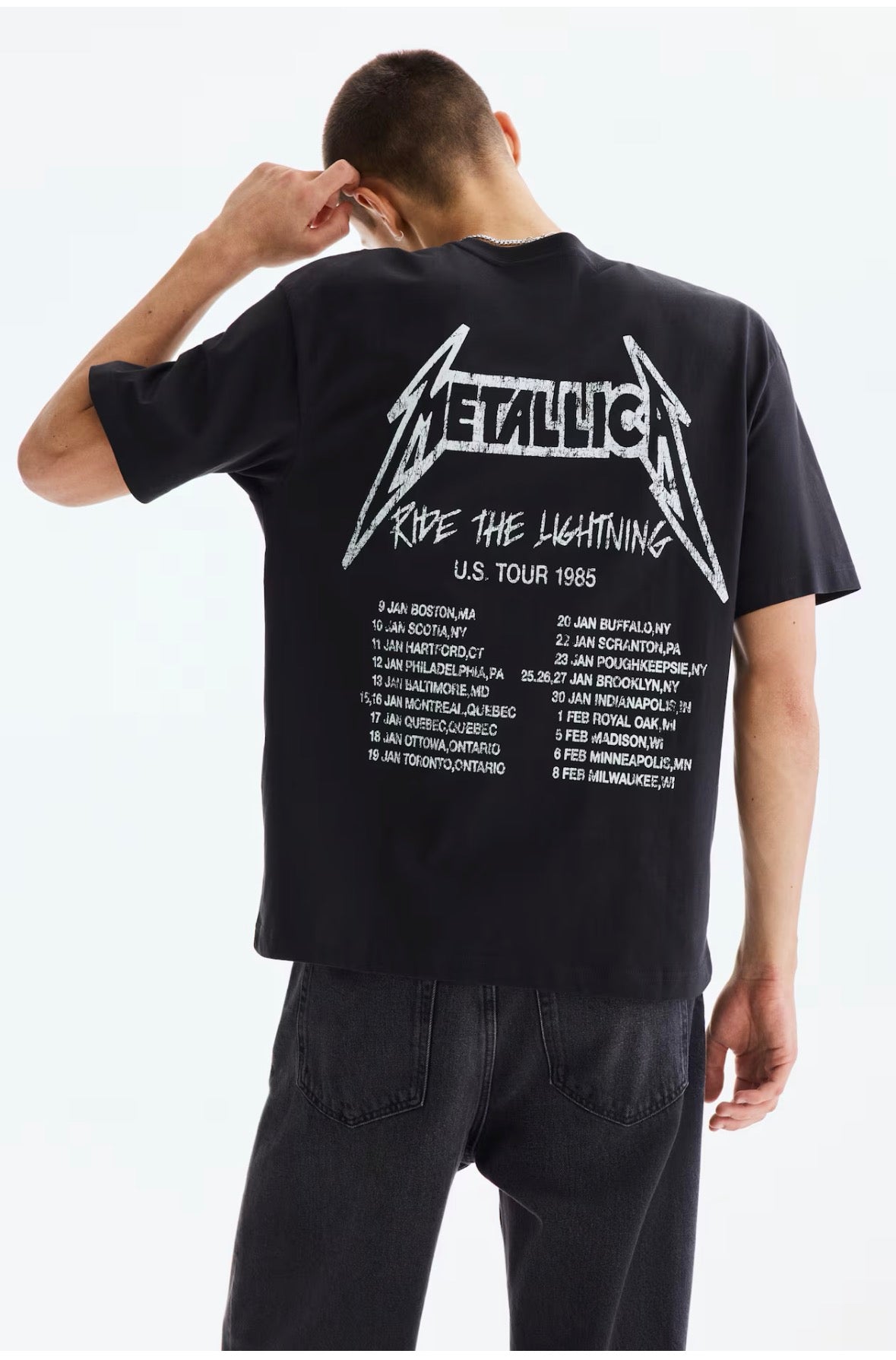 Loose Fit T-Shirt - Black/Metallica-0972640182