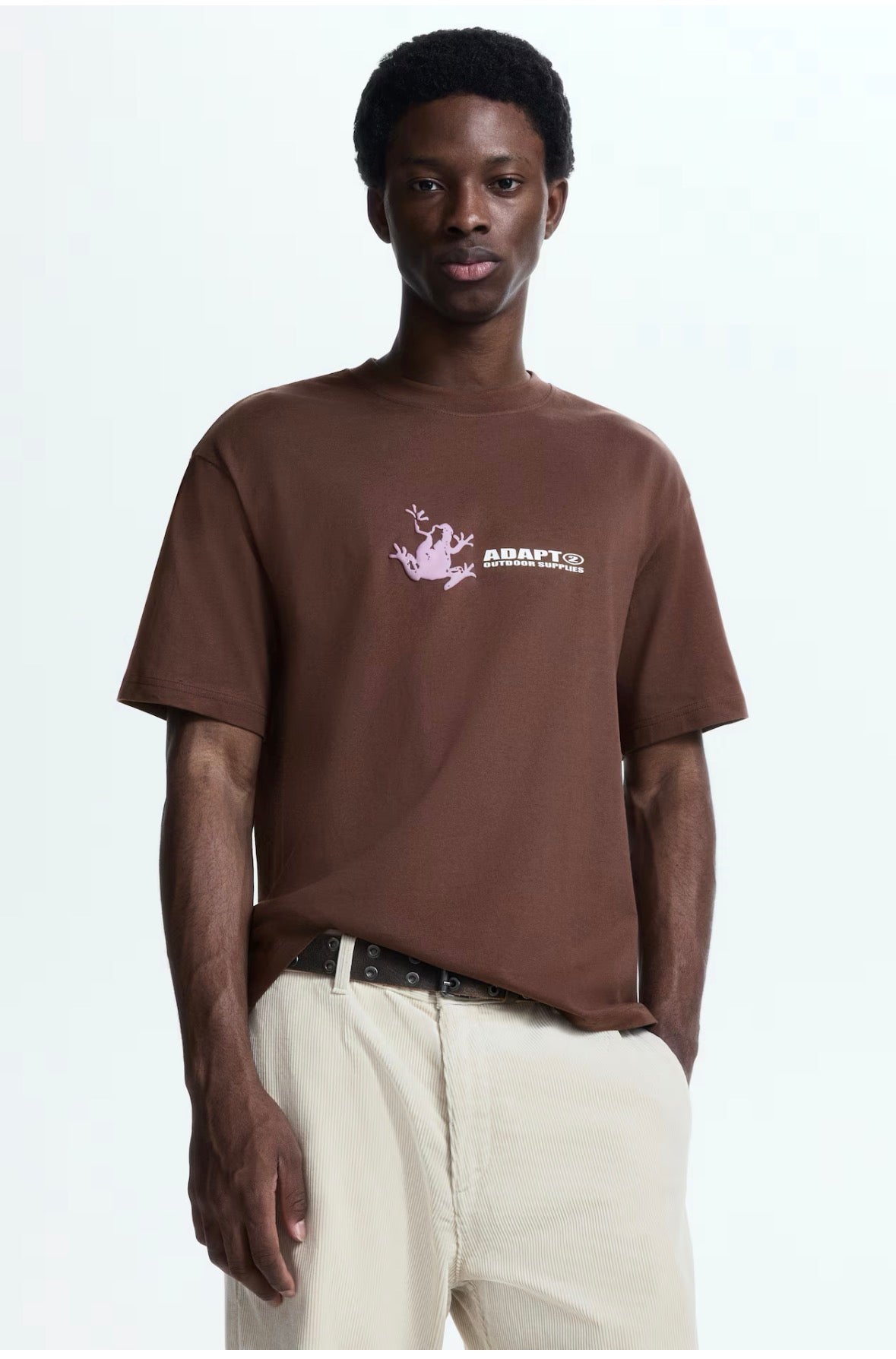 Loose Fit T-Shirts-Brown/Adapt-0967955187