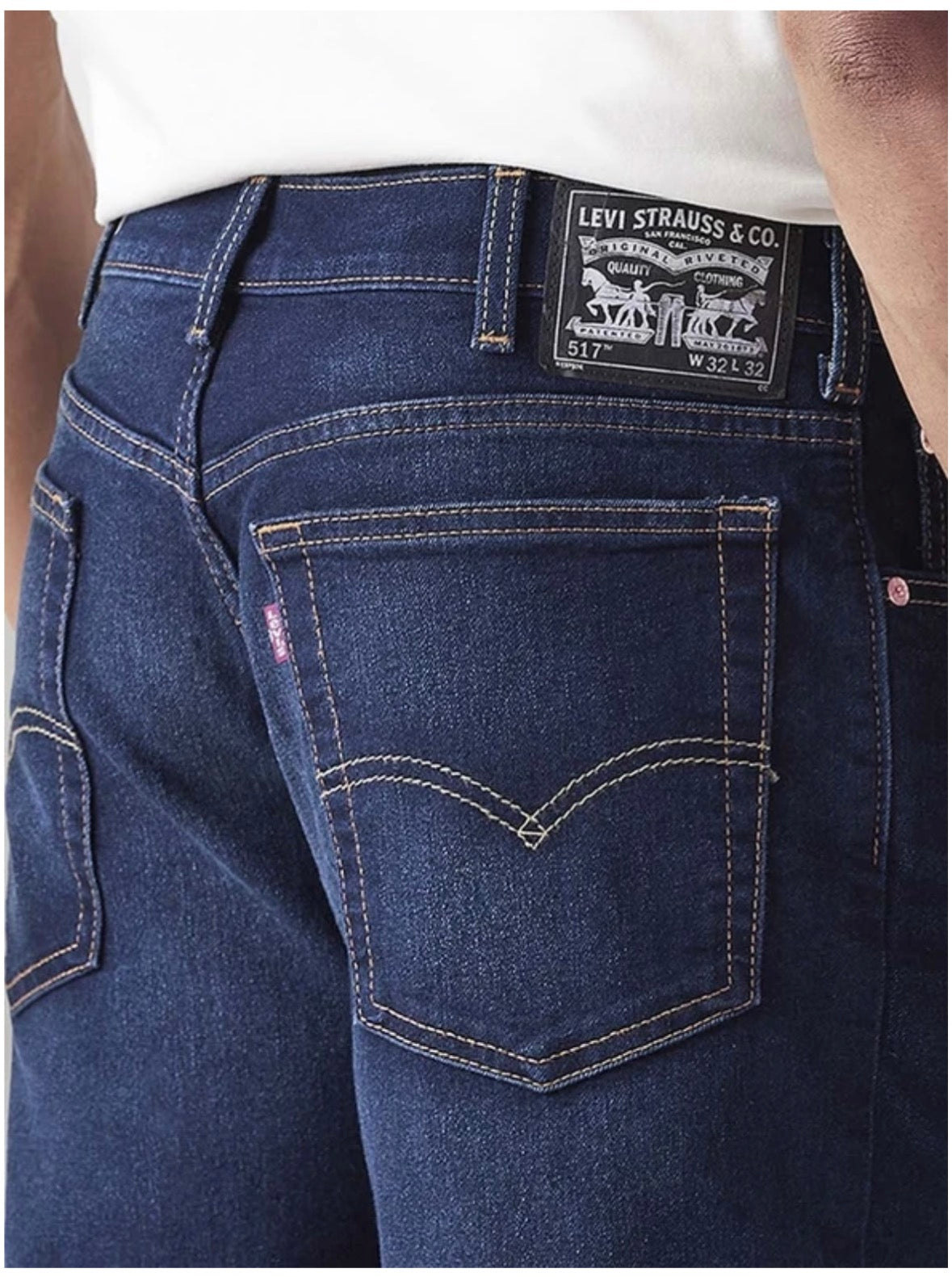 MEN'S 513 DARK BLUE SLIM STRAIGHT FIT MID RISE JEANS -0038i-0055